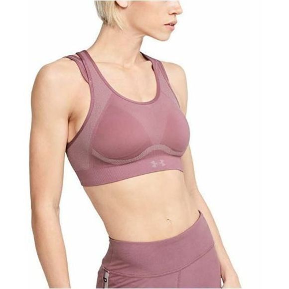 Under Armour 1344326 662 Womens Size S Pink New Vanish Seamless Mid Sports Bra - Picture 1 of 4